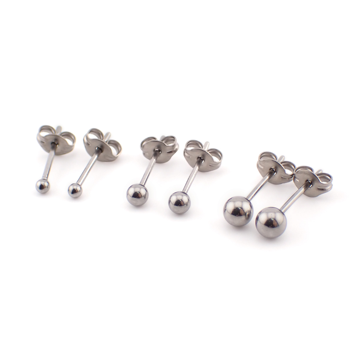 ピアス サージカルステンレス製 両耳用 シルバー 丸玉 ボール 2mm 3mm