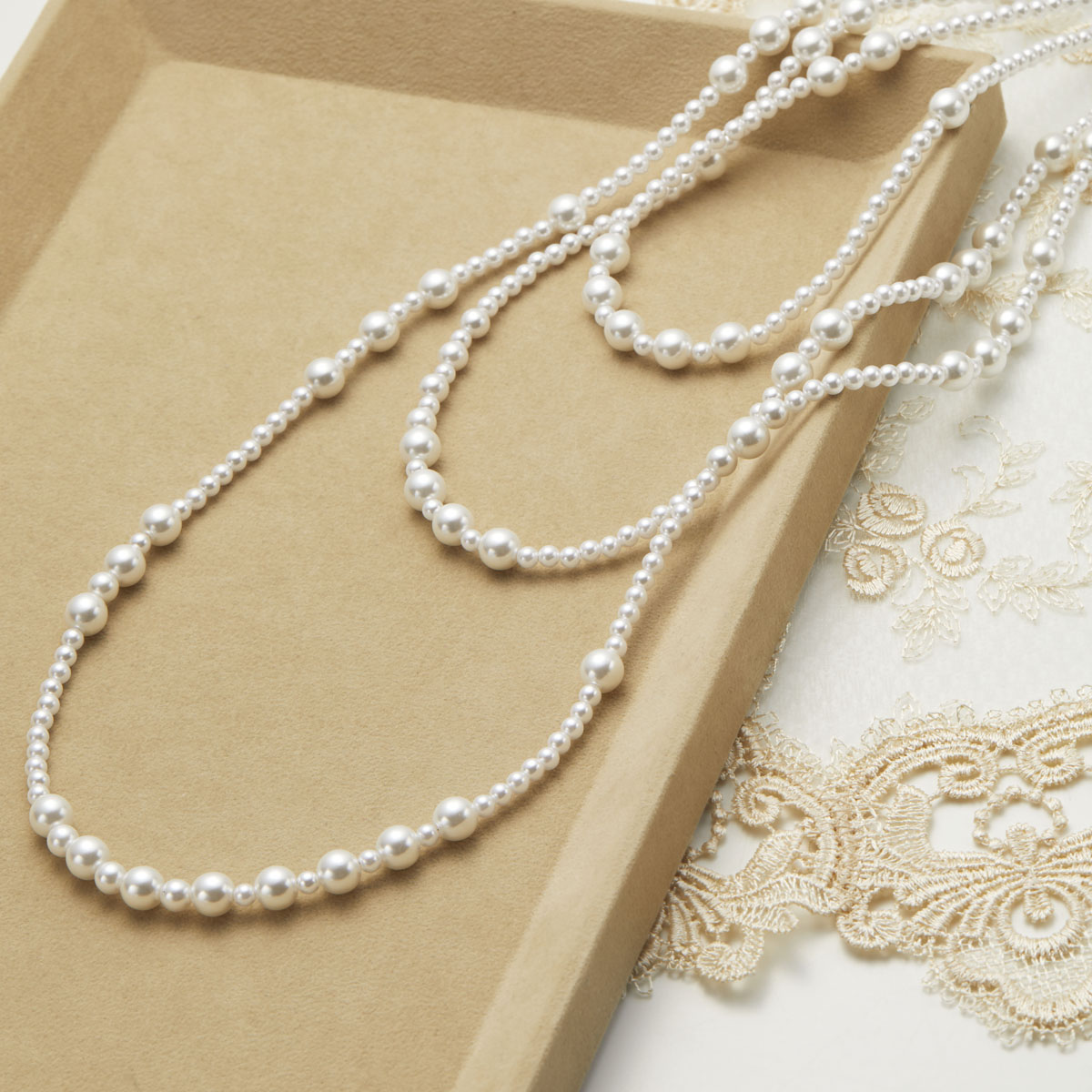 ネックレス レディース パール 3連 3way ロング マグネットクラスプ ワンタッチ 簡単 ドレスに合う 重ねづけ レイヤード シンプル おしゃれ
