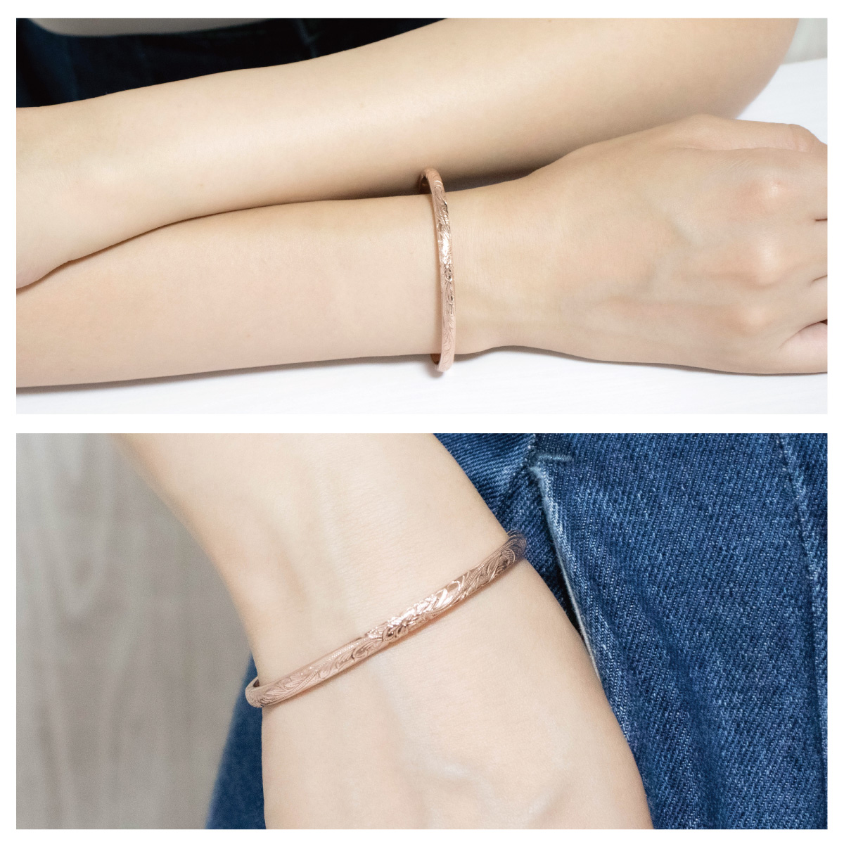 プルメリア 波 刻印 金属アレルギー対応 彼女 記念日 誕生日 ギフト