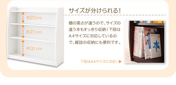 絵本棚 絵本ラック 本棚 子供部屋 完成品 シンプルデザイン キッズ収納