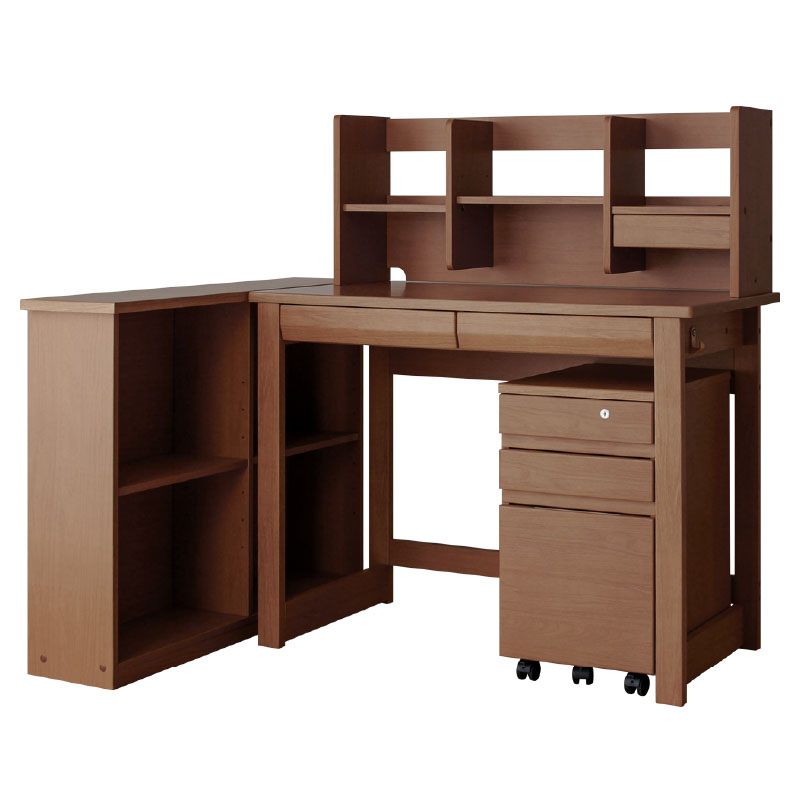 KAGUWORLD 学習机 学習デスク 天然木 無垢材 木製 勉強 学習 デスク 机