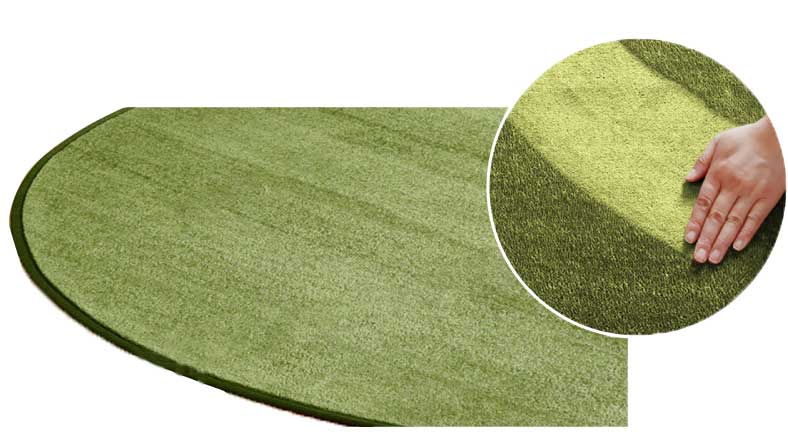 KAGUWORLD 低反発マイクロファイバーラグ 185×185cm 敷物 ホット