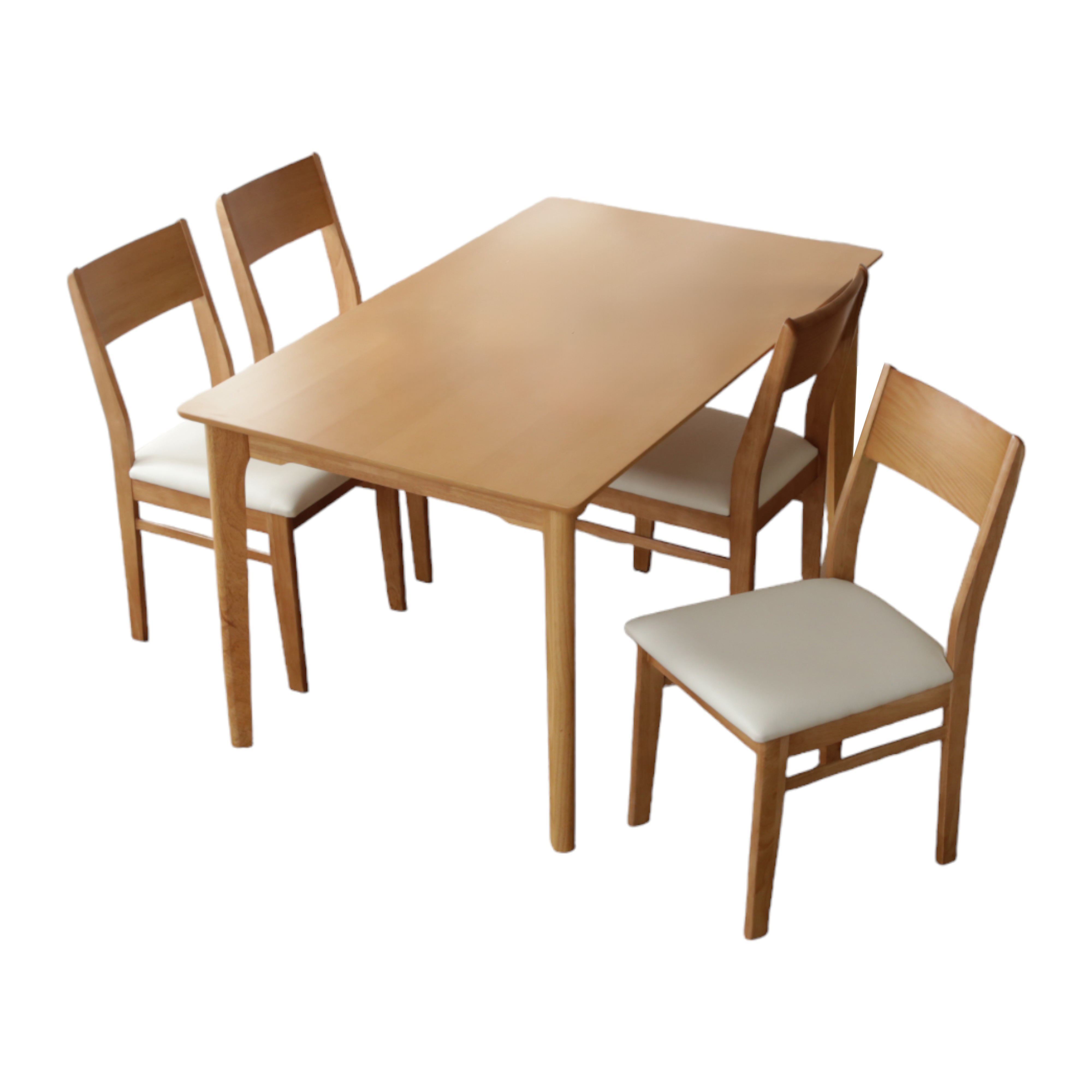 KAGUWORLD ダイニング テーブル セット 4人 四人用 5点 135cm 天然木