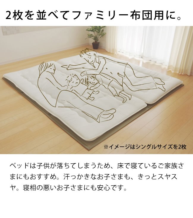 イケヒコ 純国産い草使用 三つ折りい草マットレス シングル（100×210cm