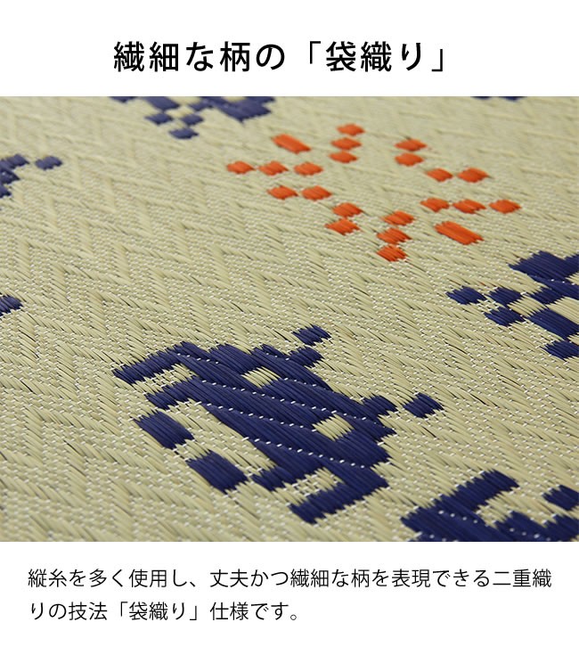 国産い草100％使用 い草マット「スペースインベーダー」(95×150cm) 裏 