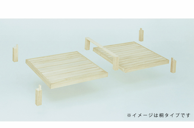 国産ひのき材使用、組み立て簡単 シンプルなすのこベッド シングル