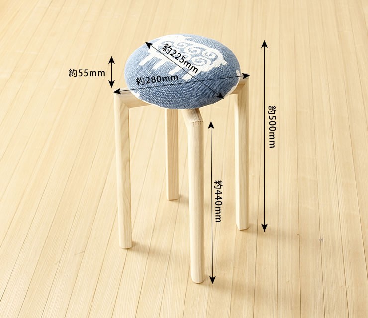 KLIPPAN（クリッパン） シュニールスツール ヒツジ 天然木スタッキング 