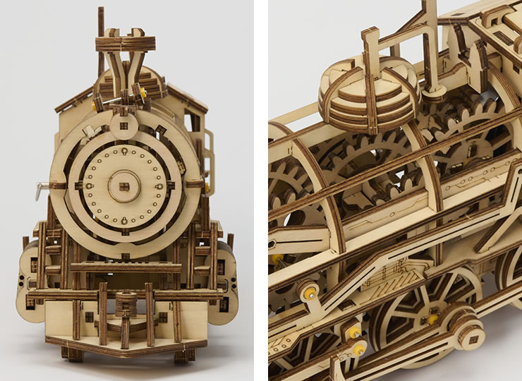 インテリアとしてもおすすめな、動く3Dウッドパズル 機関車