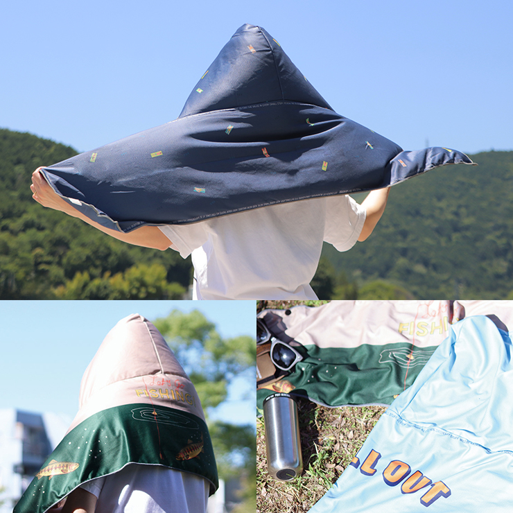 クイックドライ フーディータオルは夏の日差しに負けない