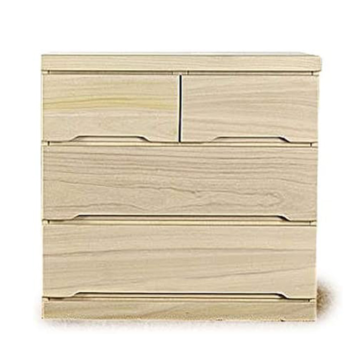 タンス たんす チェスト 木製 ローチェスト 収納 幅75cm 3段 奥浅タイプ キャスター付き 日本製 国産 完成品