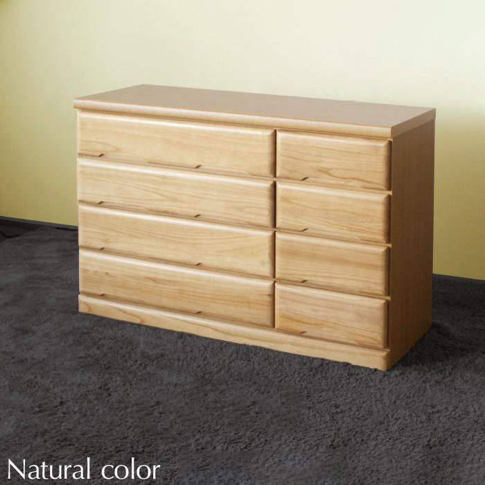 タンス たんす チェスト 木製 ローチェスト 完成品 桐チェスト 幅135cm
