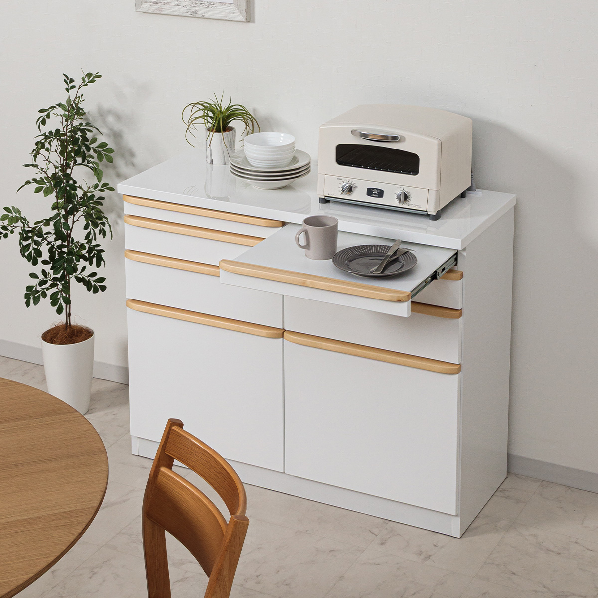 キッチン収納 キッチンカウンター 完成品 カウンター 105カウンター