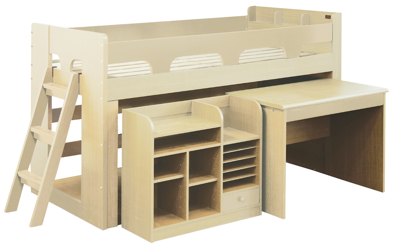 システムベッド ベッド ロフトベッド デスク 学習机 はしご ベット 机 書棚 収納 コンセント付き 木製｜kagu123｜02