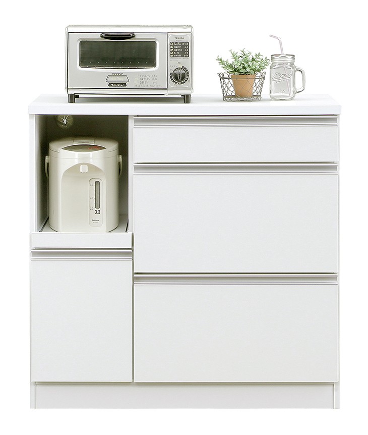 ホワイト 木製 キッチンカウンター レンジボード 100×95×45 大阪 キッチン収納 キッチンカウンター カウンター 日本製 90カウンター 90