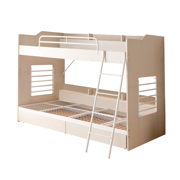 ベッド 二段ベッド 2段ベッド 分割 2段ベット 二段ベット シングル はしご 引き出し付き 収納棚 木製 シンプル｜kagu123｜03