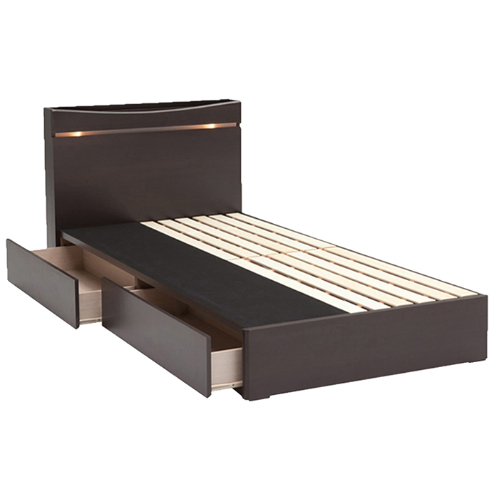 ベッド ベッドフレーム シングル シングルベッド ベット 引き出し付き 木製 すのこ 通気性 北欧 新生活｜kagu123｜03