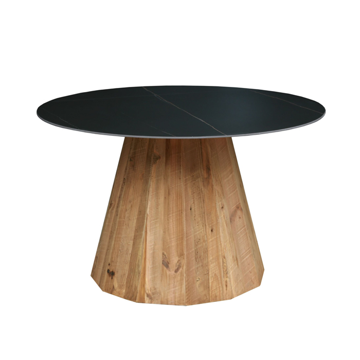 テーブル センターテーブル カフェテーブル 丸テーブル 幅90cm セラミック天板 リサイクルパイン材 木製 カントリー調｜kagu123｜02