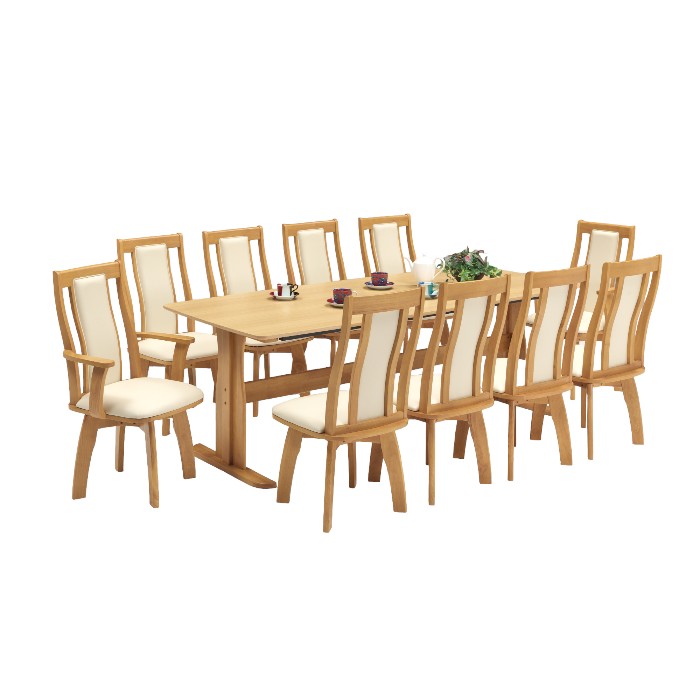 ダイニングテーブルセット 10人 10人掛け 椅子 テーブル 机 二本脚