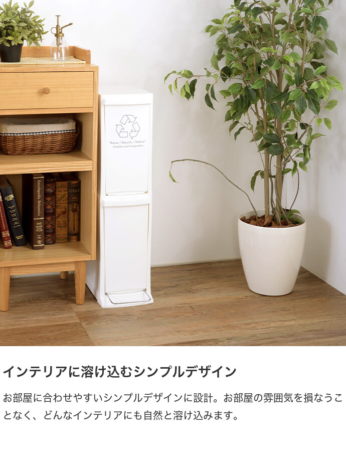 ゴミ箱 ごみ箱 ダストボックス 20L 10L リットル 2段 分別 縦型 スリム