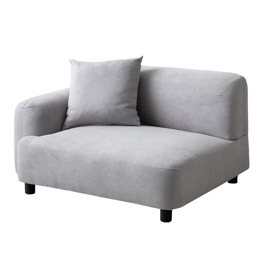 ソファ 1人掛け コーナー フロア ロー ファブリック 低め 1P 一人用 肘