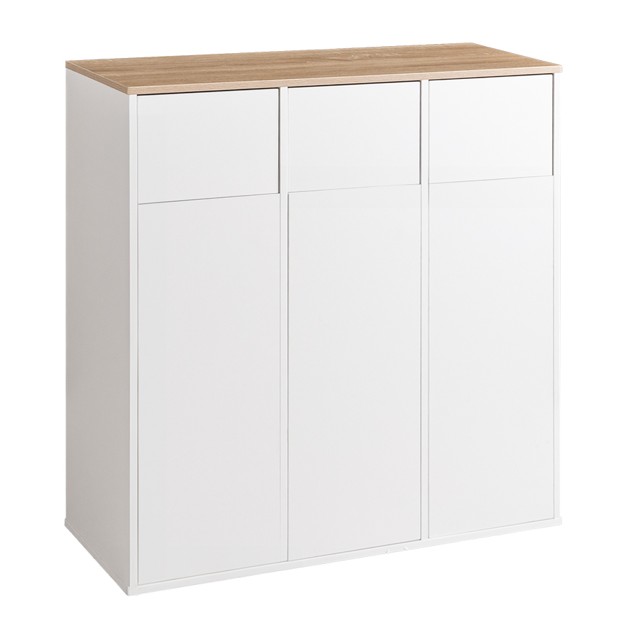 3連式ゴミ箱 分別 ダストボックス ごみ 縦型 ふた付 フタ 蓋 おしゃれ