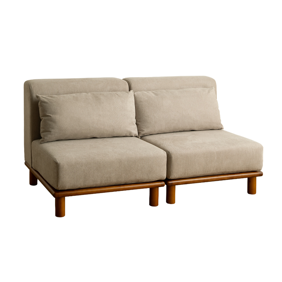 ソファ ロー ソファー ファブリック 布張り クッション アームレス