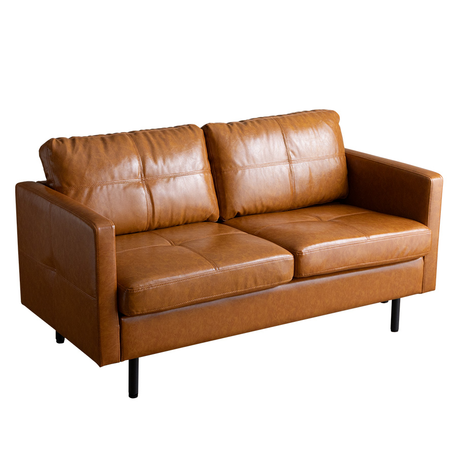 ソファ 2人掛けソファ ローソファー レザーソファ レザー風 革 皮 合皮