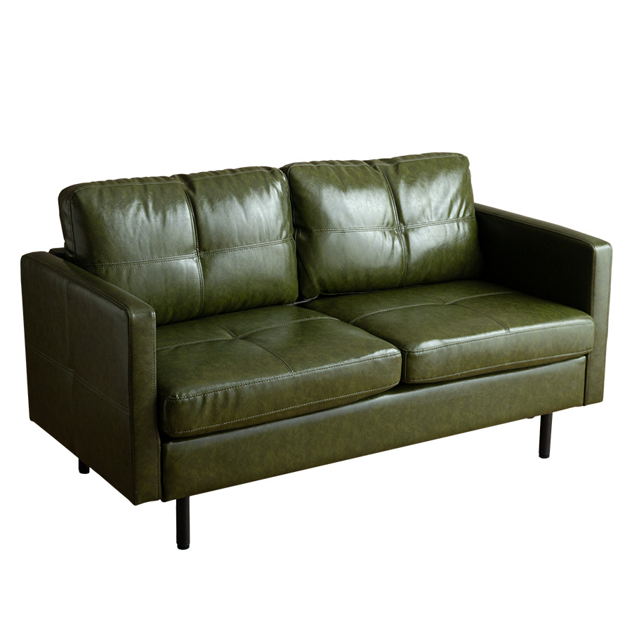 ソファ 2人掛けソファ ローソファー レザーソファ レザー風 革 皮 合皮