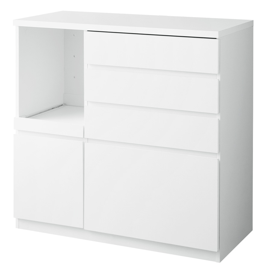 レンジ台 ラック キッチンボード カップボード 食器棚 収納 扉