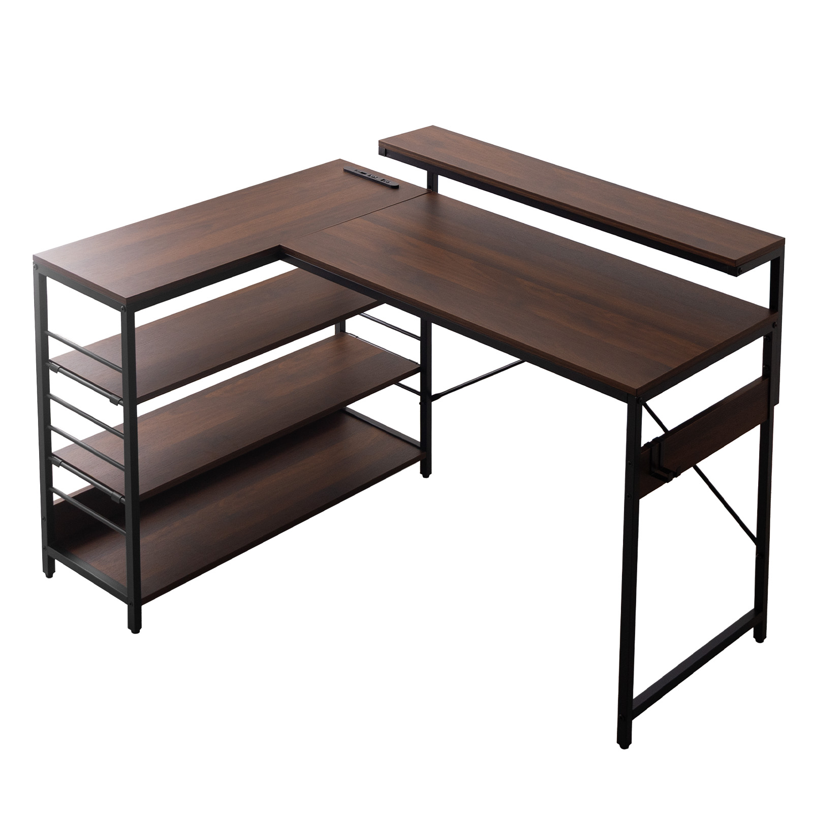 モニター台付き L字型コーナーデスク Amazon.co.jp: コーナー パソコンデスク モニター台 付き コンセント