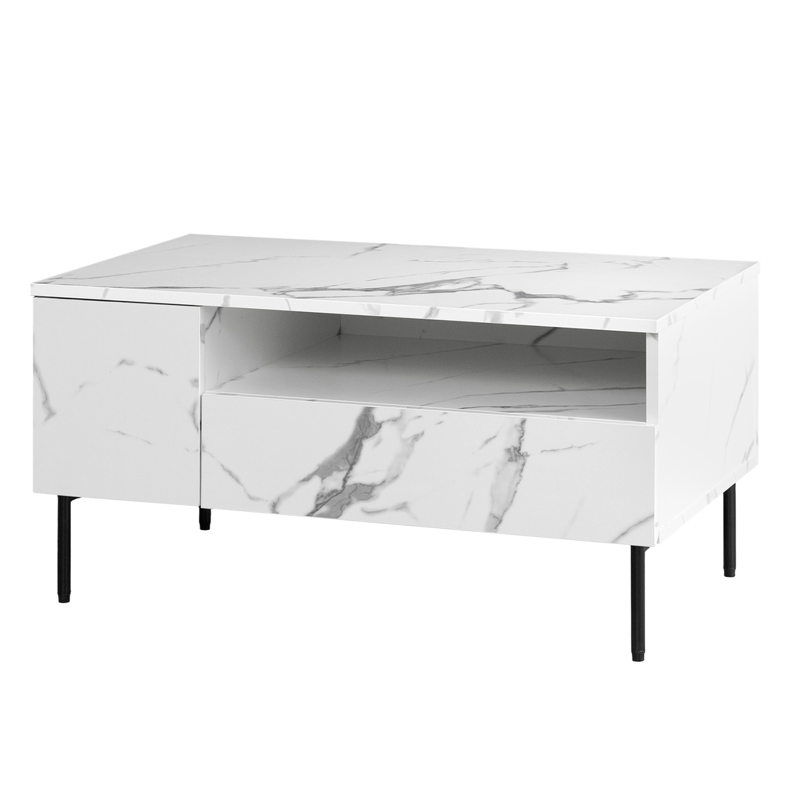 テーブル ローテーブル センターテーブル 机 大理石柄 コンパクト 省