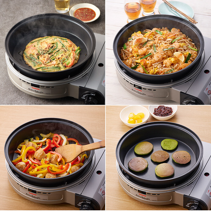 グリルパン カセットコンロ グリル鍋 ホットプレート 卓上コンロ