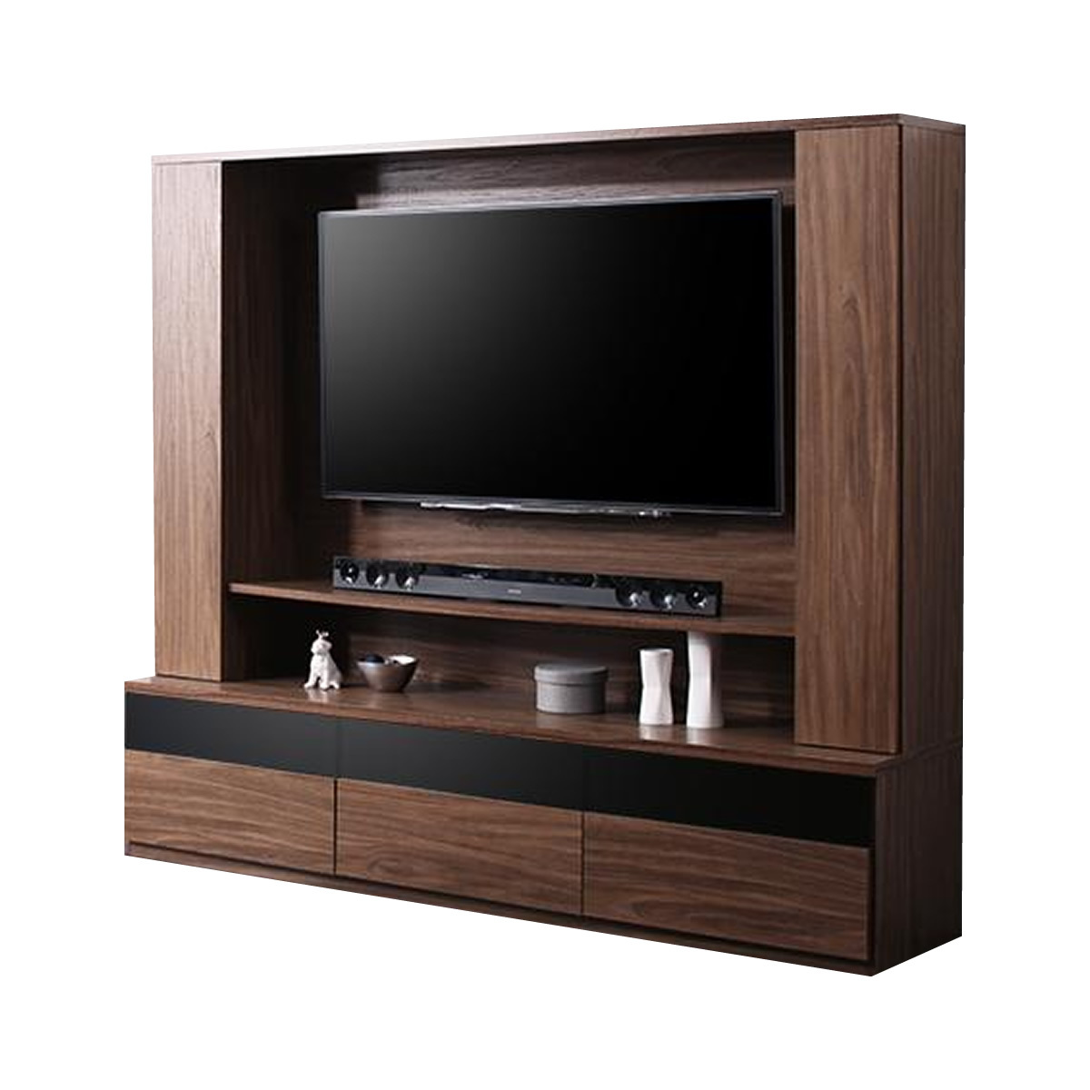 F 新品 TVボード S ブラウン テレビ台 AVラック テレビラック 収納 テレビ台 テレビボード ハイタイプ TV台 TVボード AVボード 本棚 棚