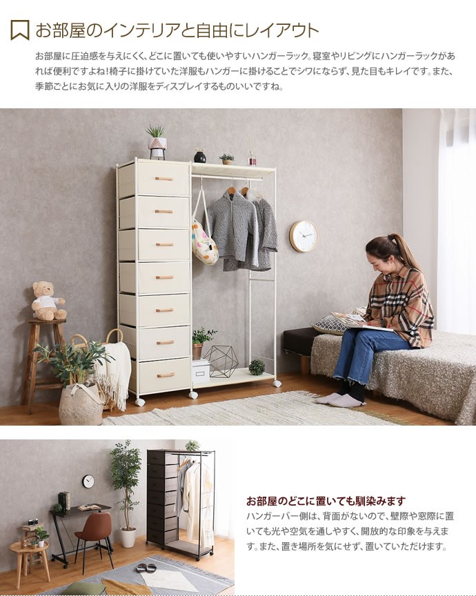 ハンガーラック コートハンガー ハンガーポール ワードロープ