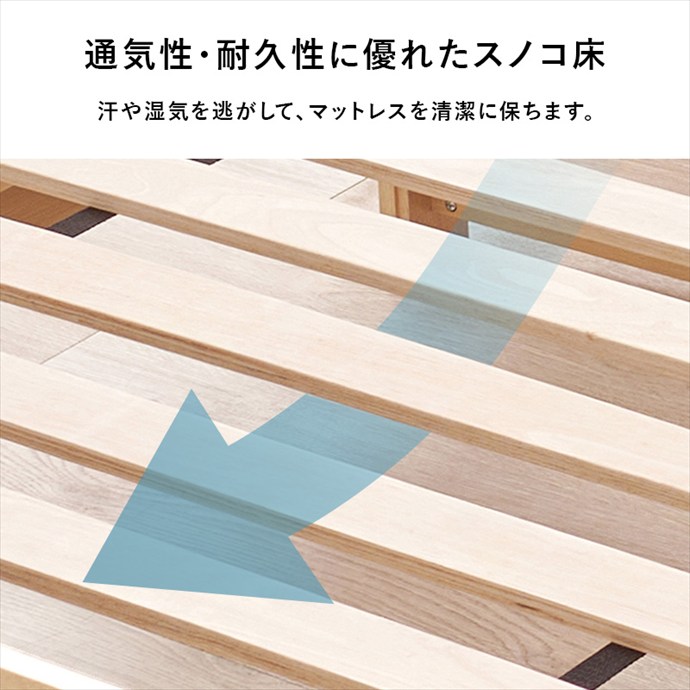 ベッド シングルベッド すのこベッド ベッドフレーム コンセント付き