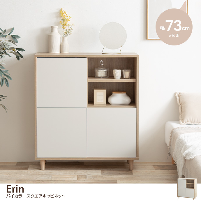 ディスプレイケース　キャビネット　ローチェスト　食器棚　ミニ　高さ調整可能‼️ Erin エリン キャビネット チェスト ラック 収納 棚 食器棚 本棚