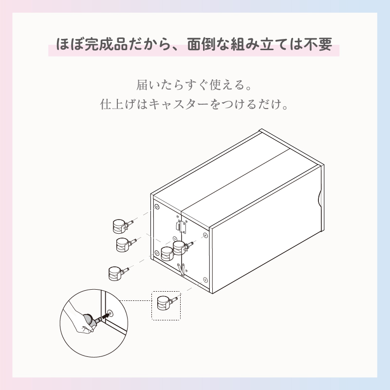コスメボックス 大容量 キャスター付き 鏡付き オープン コンパクト ドレッサー 白 ホワイト 収納 ワゴン 木製 大容量収納 工具不要 サイドテーブル メイク