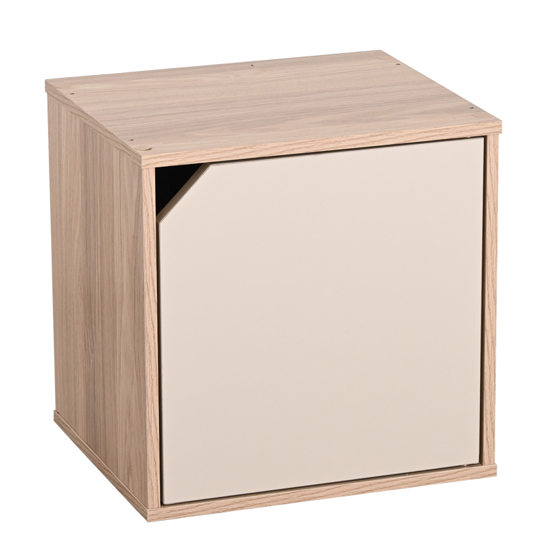 サンコウ キューブボックス CUBE BOX オープン 木扉付き 棚付き 引出し