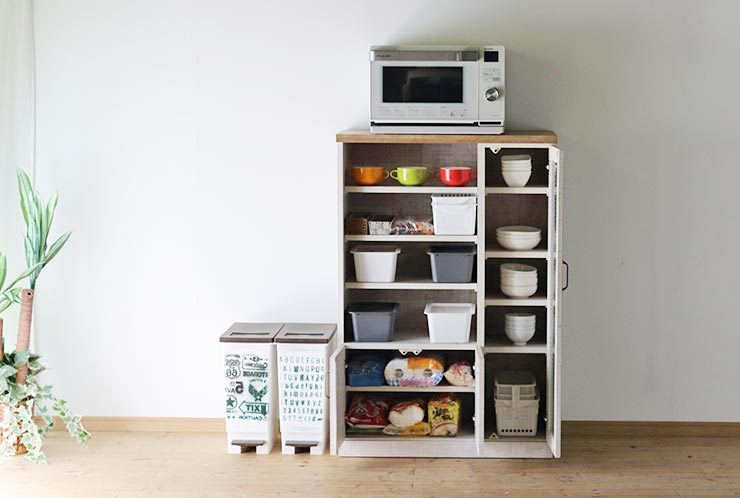 H8473☆展示品☆ハウステック☆システム収納キャビネット☆レンジボード☆食器棚 レンジ台 食器棚 おしゃれ 80 ヴィンテージ感漂う キャビネット