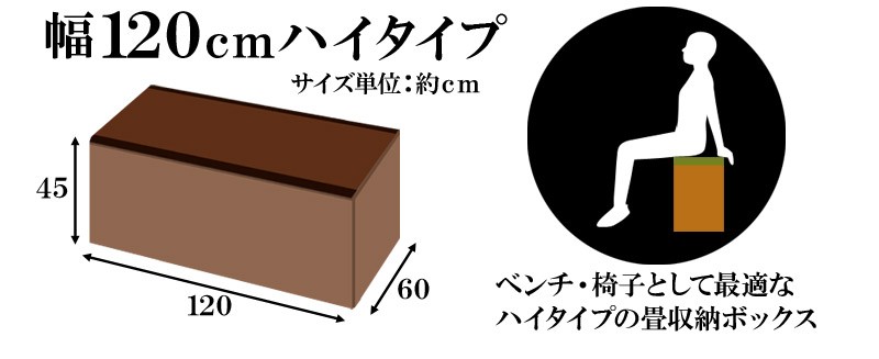 【未開封】収納付き美草畳 風凛 畳ボックス収納 120×60cm ハイタイプ 収納付きデザイン美草畳リビングステージ 風凛 フーリン - 家具