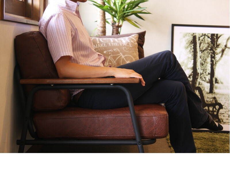 ソファー 幅150cm 2人掛けソファー ヴィンテージ風 レザーソファ 二人