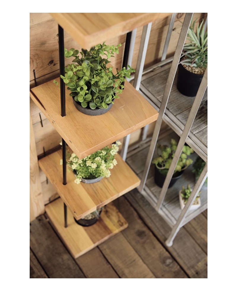 プランタースタンド,3段,おしゃれ鉢立て,アイアン,天然木,ハンギング
