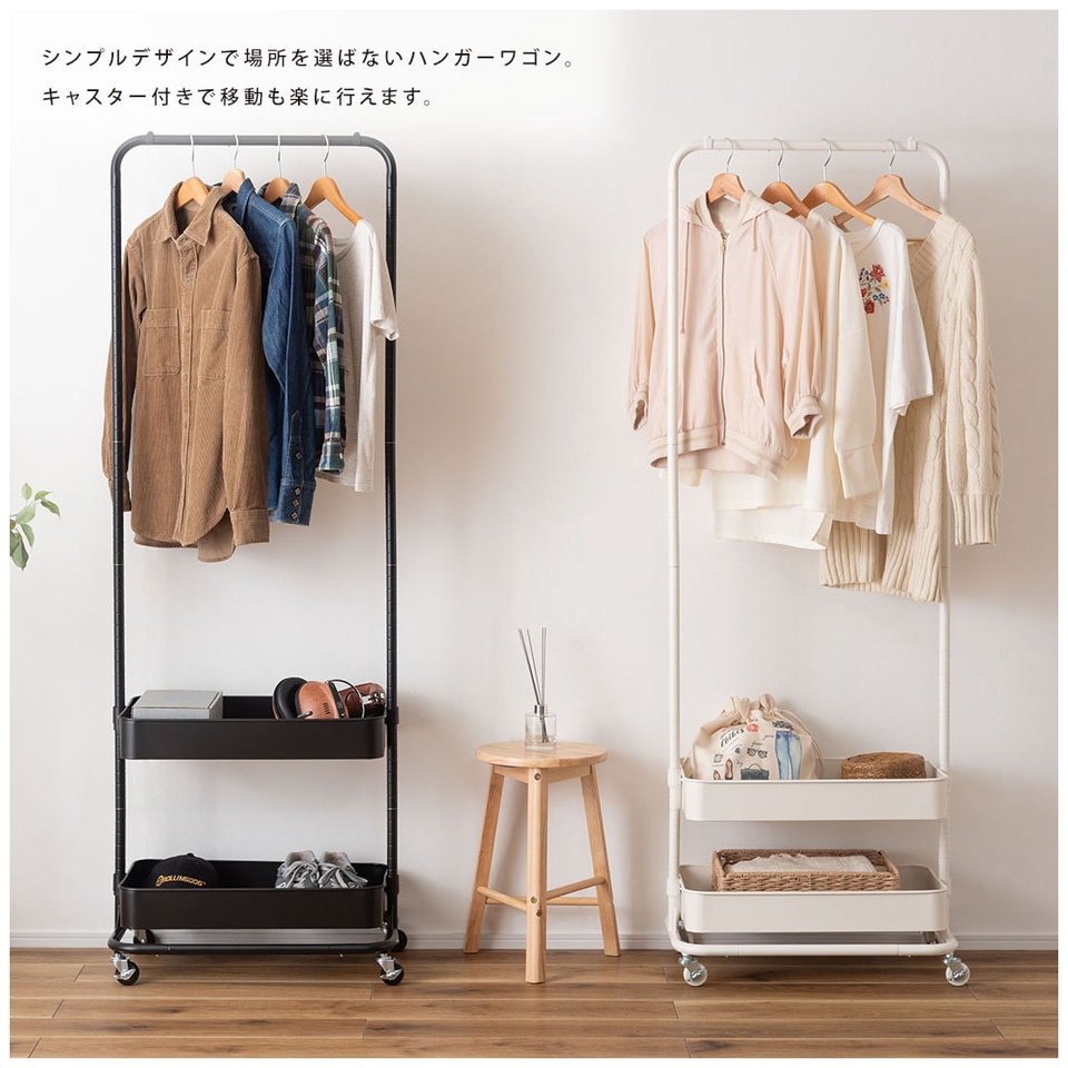 ハンガーラック ワードローブ キャスター付 洋服ラック 洋服掛け スチールラック aaz1056143_4.jpg