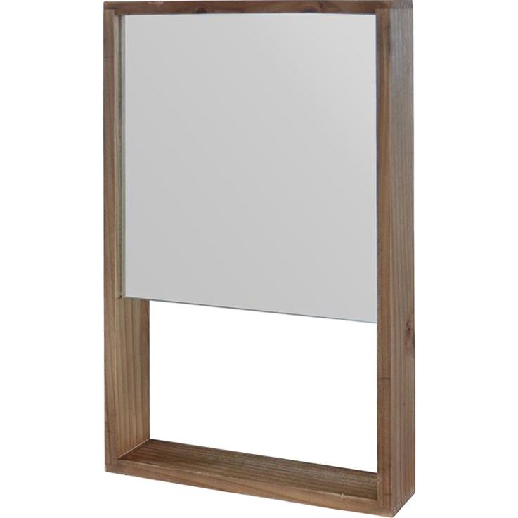 パシフィックファニチャー　ステンレス製ミラー　ウォールミラー　棚付き STAINLESS STEEL FRAME MIRROR | Hardware＆Outdoor
