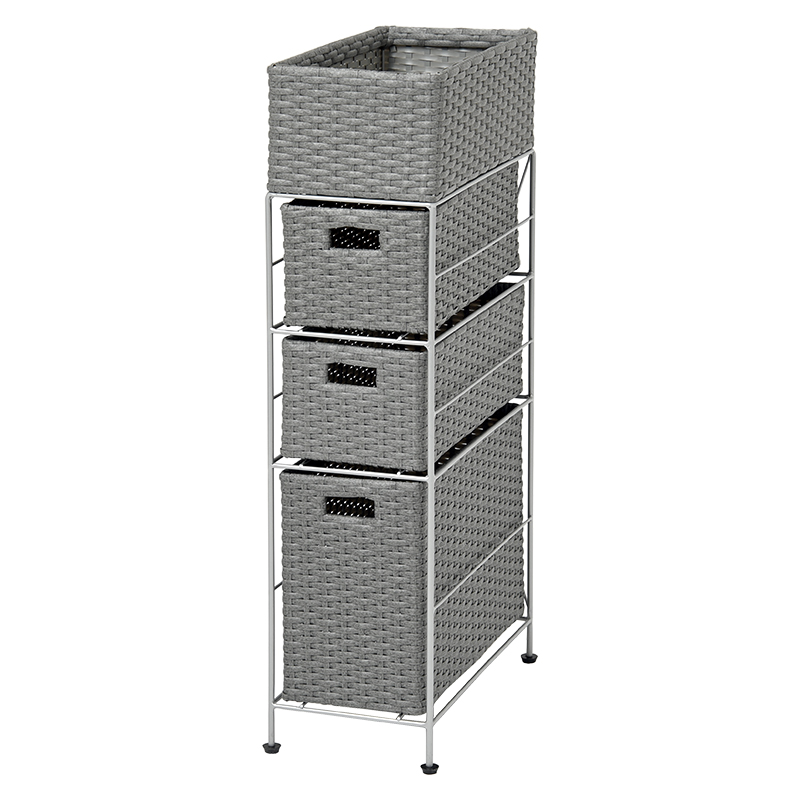 完成品 チェスト 収納 幅20.5 RAN-2406 ダークブラウン ホワイト 洗面所 子ども部屋 たんす タンス 引き出し 引出し ラック スリム 送料無料