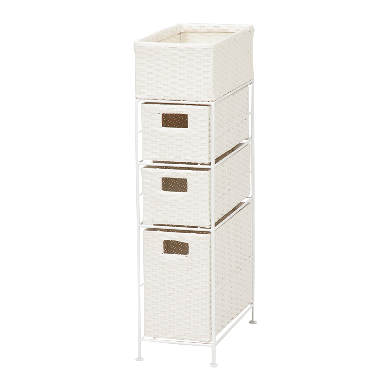 完成品 チェスト 収納 幅20.5 RAN-2406 ダークブラウン ホワイト 洗面所 子ども部屋 たんす タンス 引き出し 引出し ラック スリム 送料無料