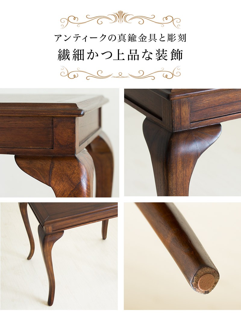 テーブル 2人用 ヨーロピアン 猫脚 アンティーク家具 姫家具