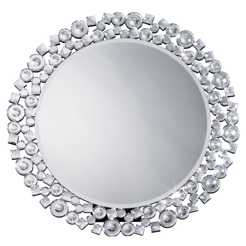 大得価100%新品イタリア製　高級クリスタルミラー　鏡　壁掛け　立て掛け 小物入れ