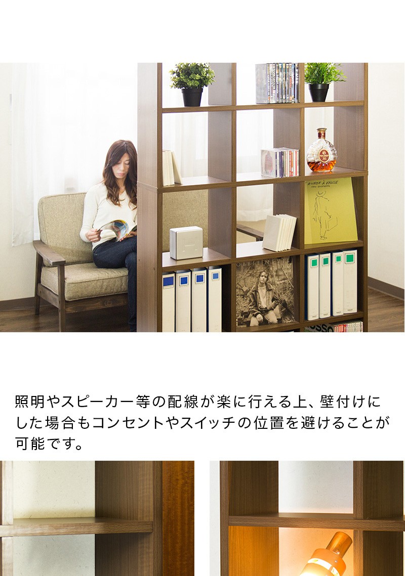 LPレコードやスニーカー・雑誌・観葉植物をお洒落に収納 スクエア つっぱりラック ホワイト 白