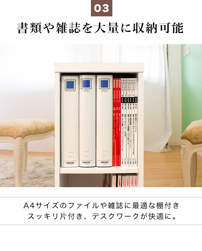 テレビ台 ハイタイプ (デスク カラーボックス A4 5段 2点セット